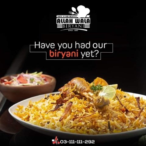 Allah Wala Biryani Contact Number