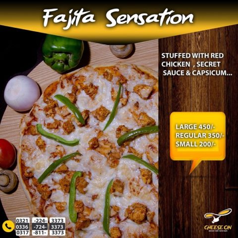 Cheese On Pizza Menu