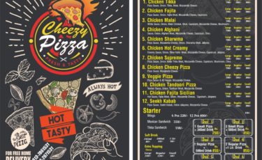 Cheezy Pizza Menu