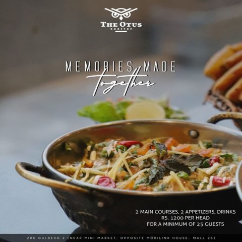 The Otus Rooftop Menu