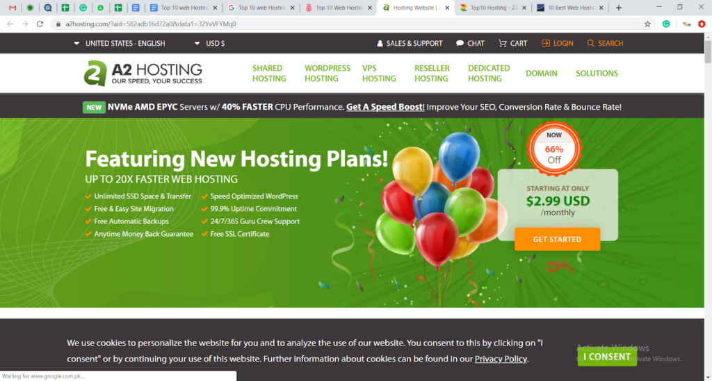 website hosting service provider